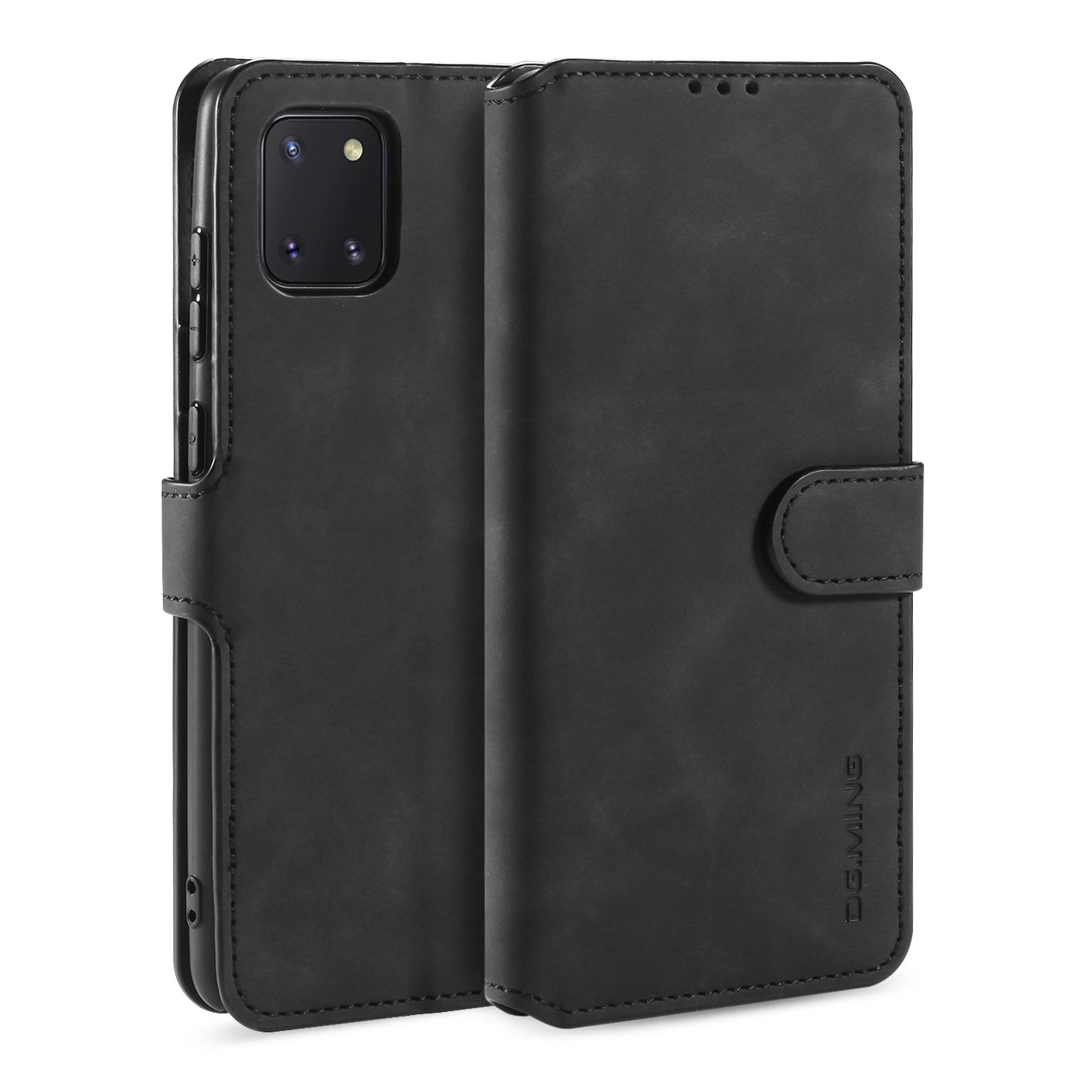 Retro Leather Edge Galaxy A81 Case with Hand Strap