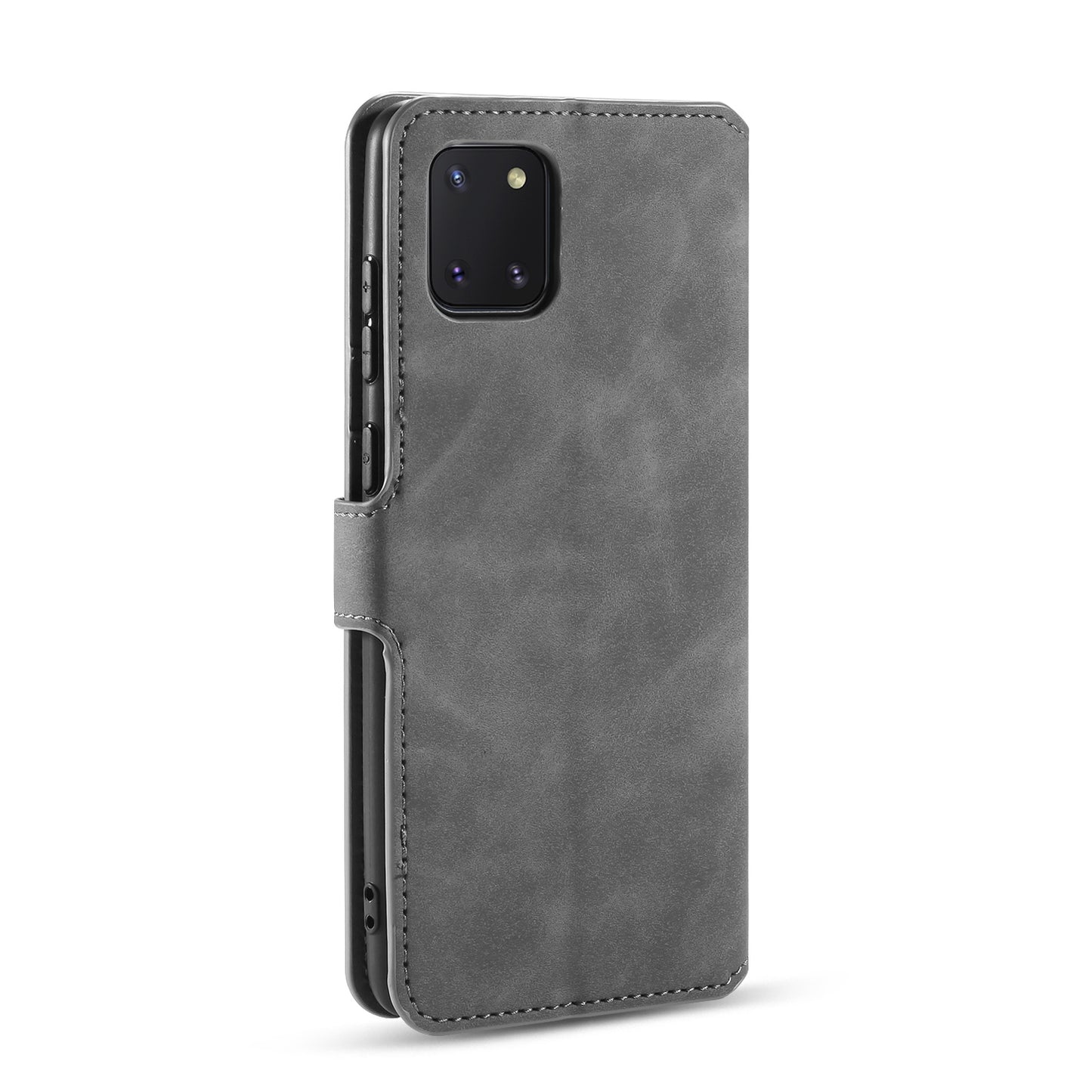 Retro Leather Edge Galaxy A81 Case with Hand Strap