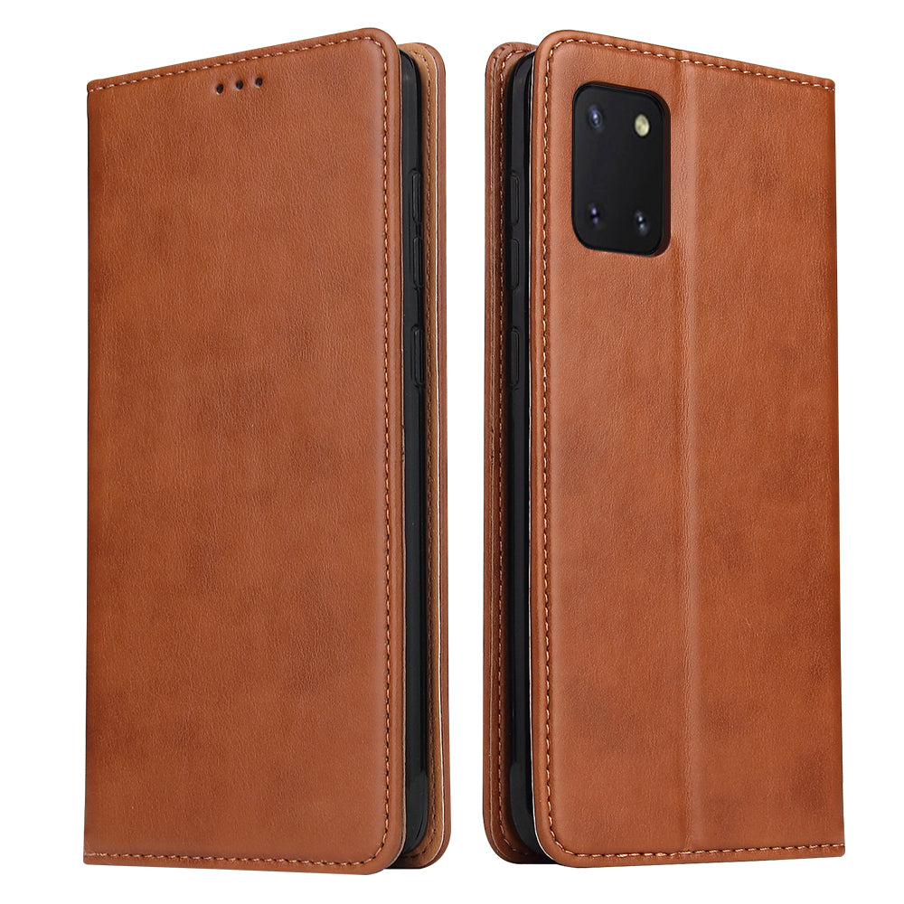 PU Leather Galaxy A91 Case Wallet Stand Texture Deluxe