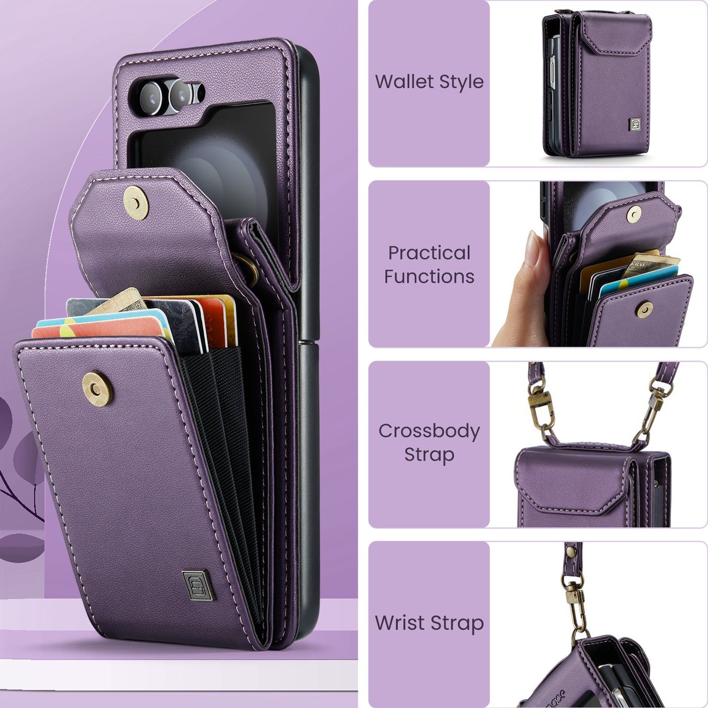 Organ Card Holder Galaxy Z Flip5 Case with Shoulder Strap