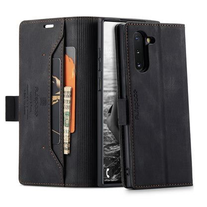 Luxury Retro Leather Galaxy Note10 Case Magnetic Buckle RFID