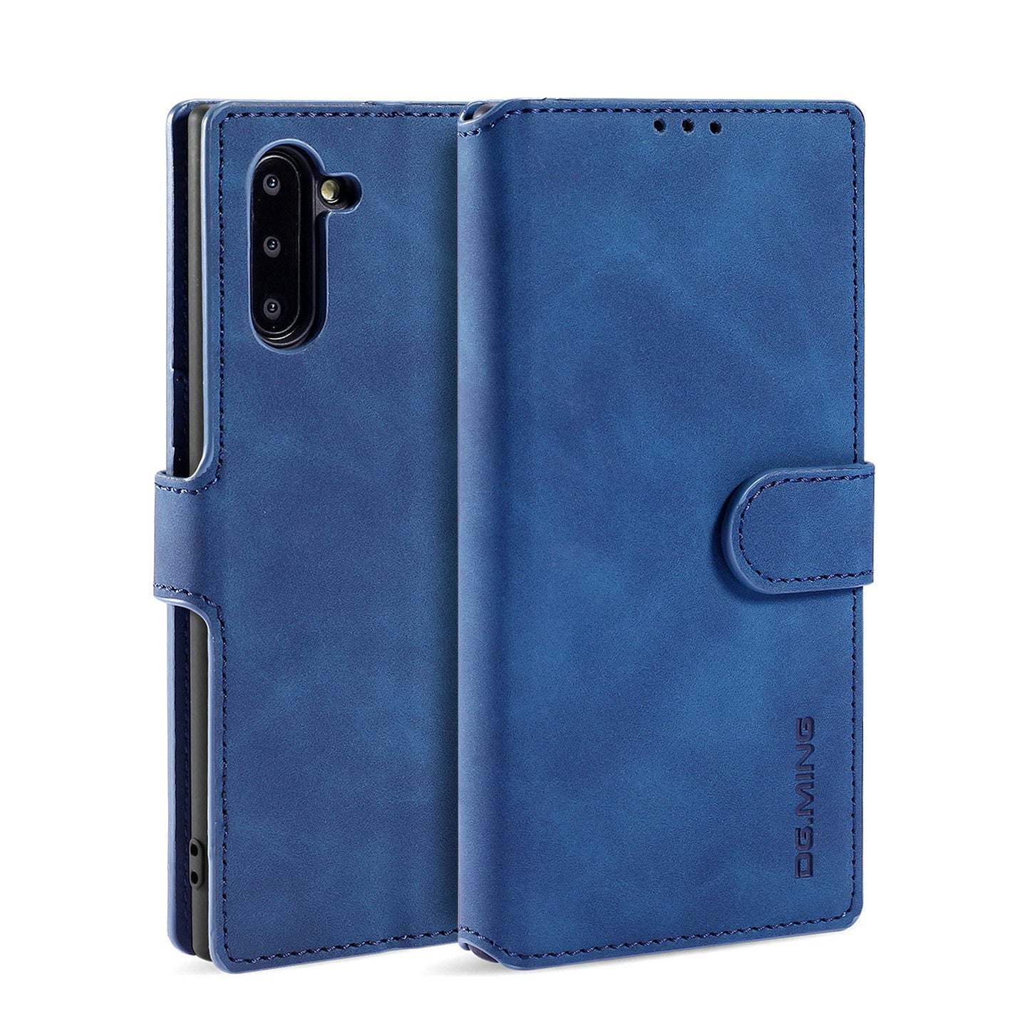 Retro Leather Edge Galaxy Note10 Case with Hand Strap