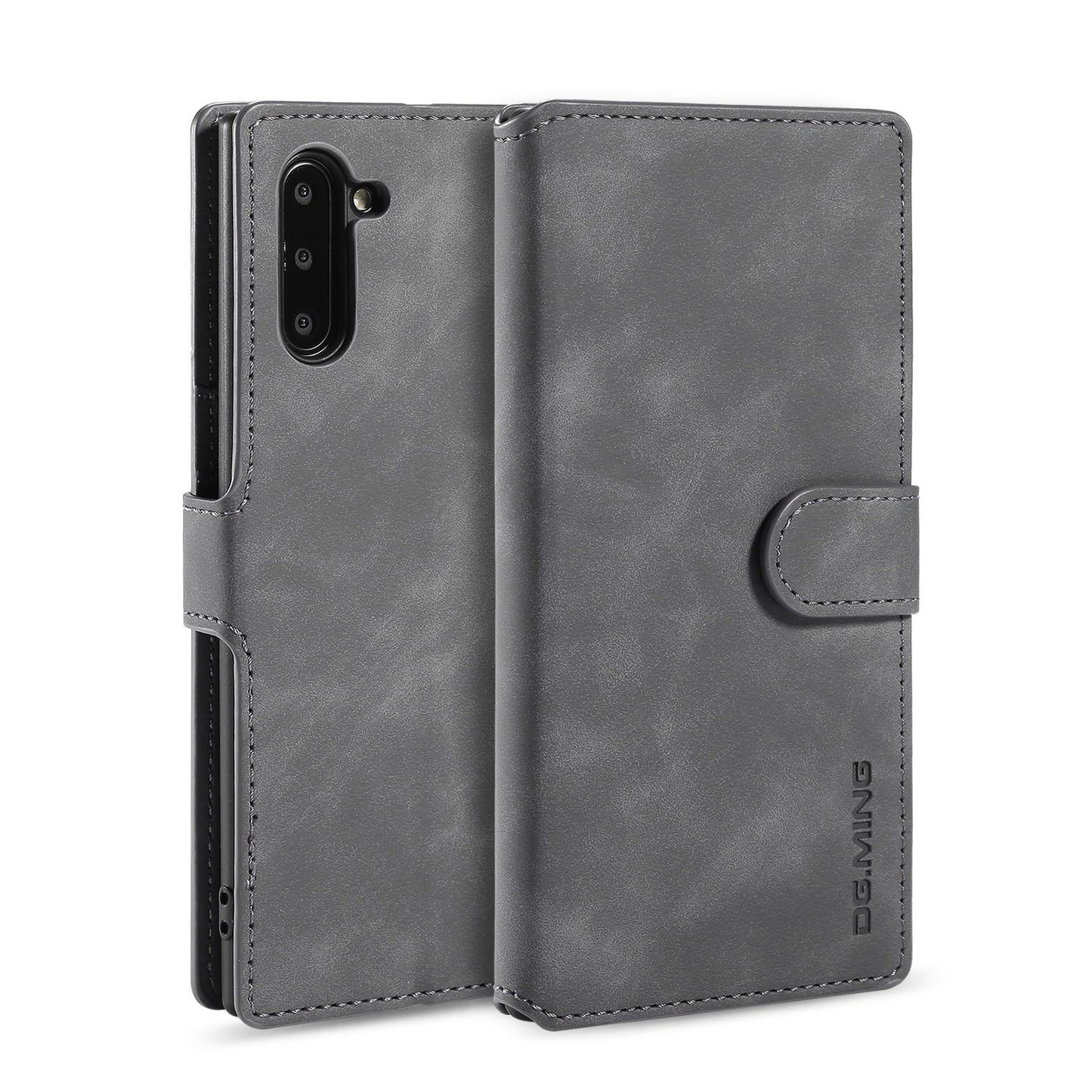 Retro Leather Edge Galaxy Note10 Case with Hand Strap