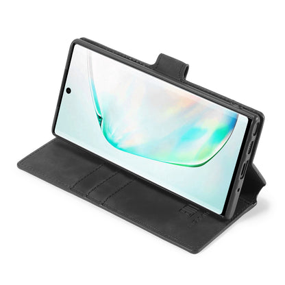 Retro Leather Edge Galaxy Note10 Case with Hand Strap