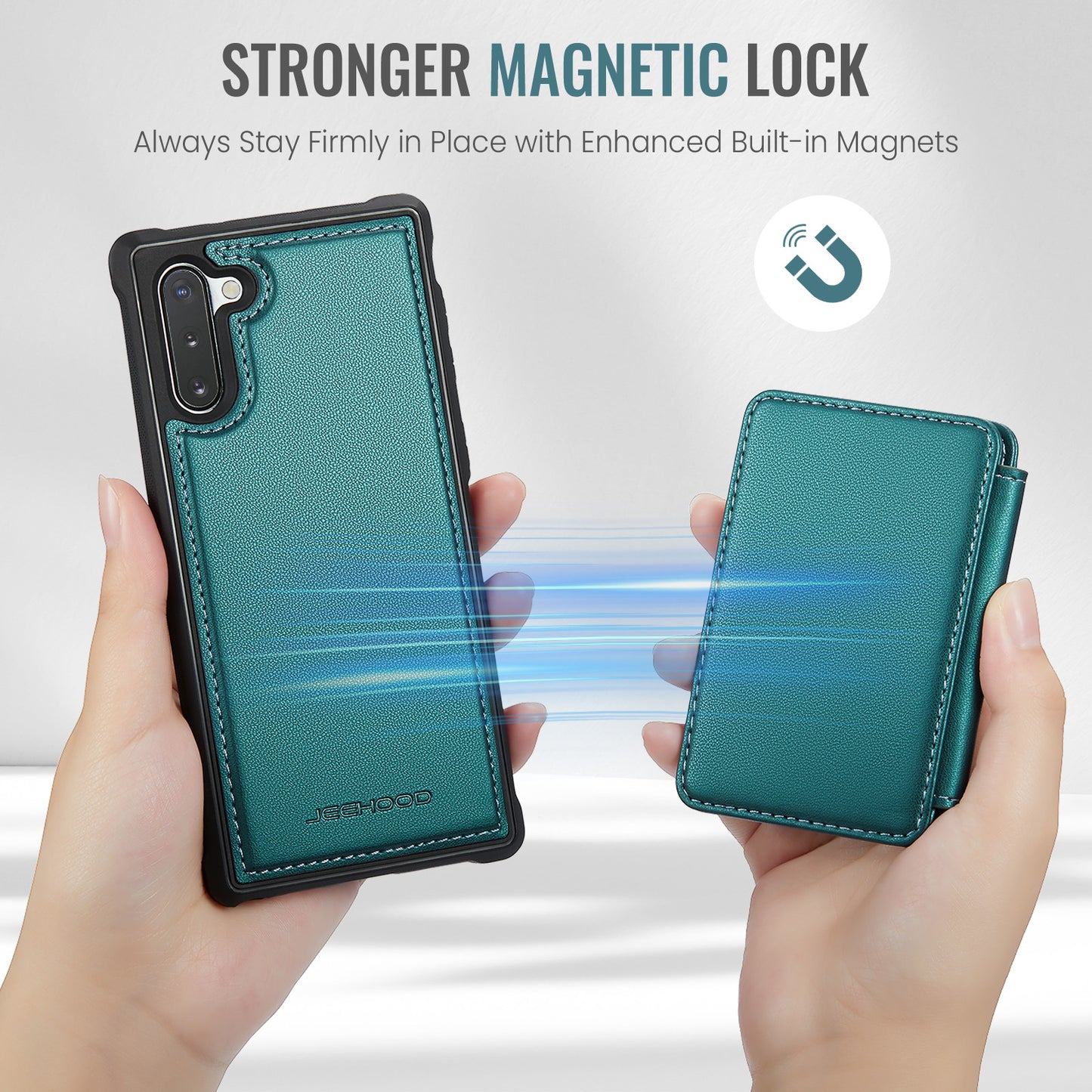 Magnetic Card Holder Galaxy Note10 Case Detachable RFID Blocking