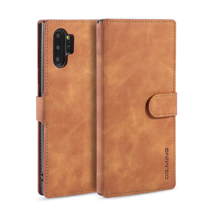 Retro Leather Edge Galaxy Note10+ Case with Hand Strap