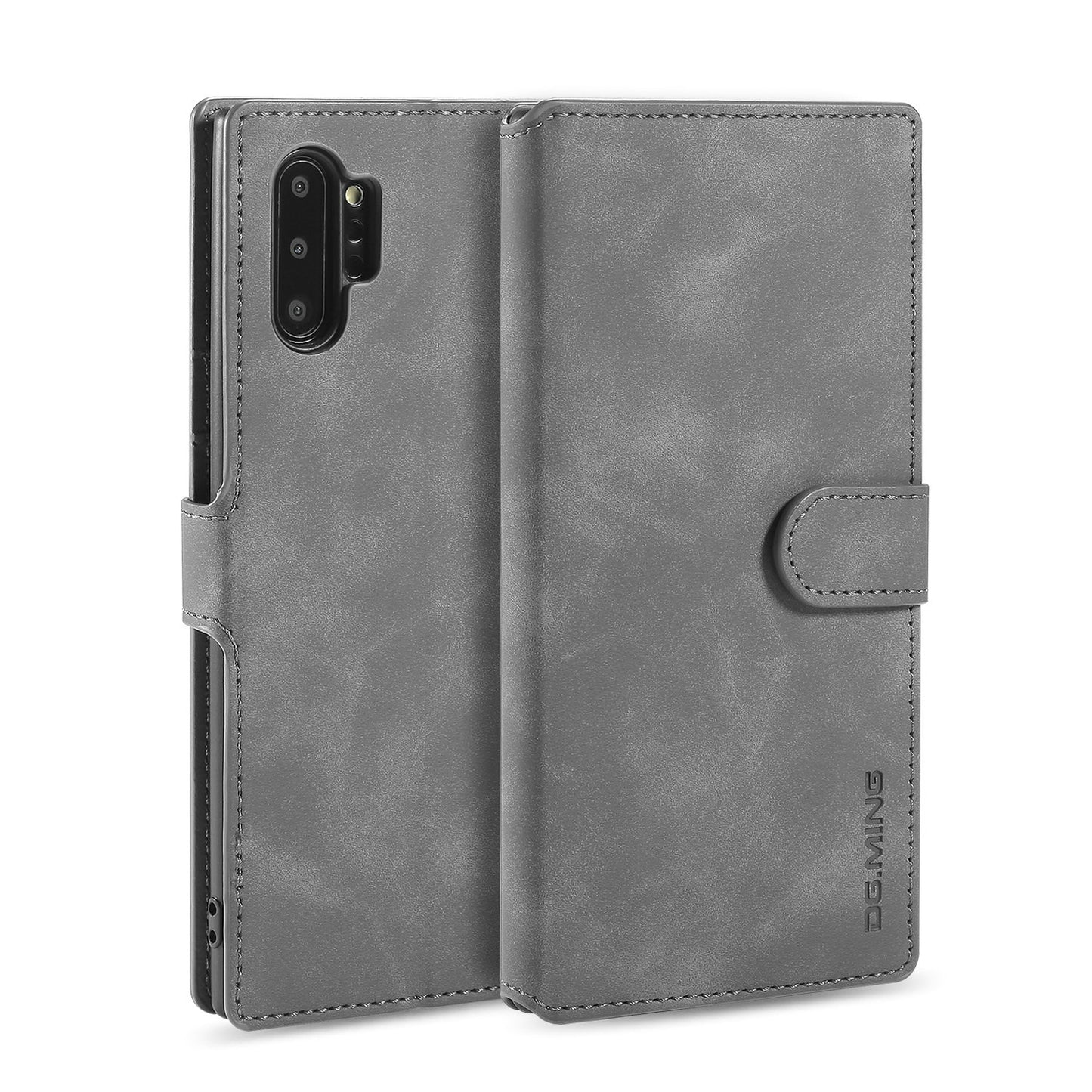 Retro Leather Edge Galaxy Note10+ Case with Hand Strap