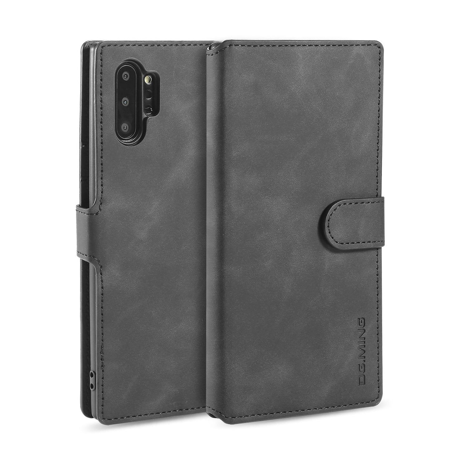 Retro Leather Edge Galaxy Note10+ Case with Hand Strap