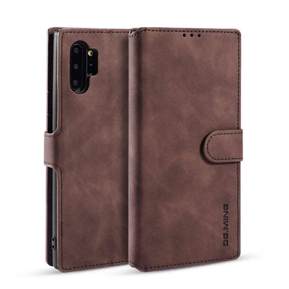 Retro Leather Edge Galaxy Note10+ Case with Hand Strap