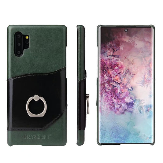 Knight Crow Genuine Leather Galaxy Note10+ Case Ring Holder