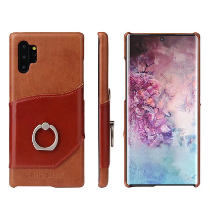 Knight Crow Genuine Leather Galaxy Note10+ Case Ring Holder