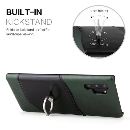 Knight Crow Genuine Leather Galaxy Note10+ Case Ring Holder