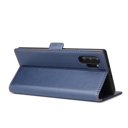 PU Leather Galaxy Note10+ Case Wallet Stand Texture Deluxe