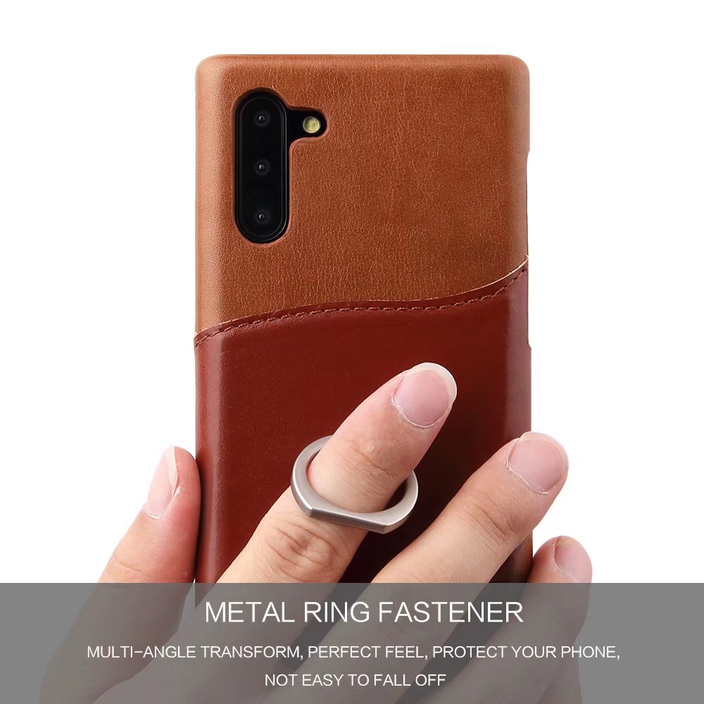 Knight Crow Genuine Leather Galaxy Note10 Case Ring Holder