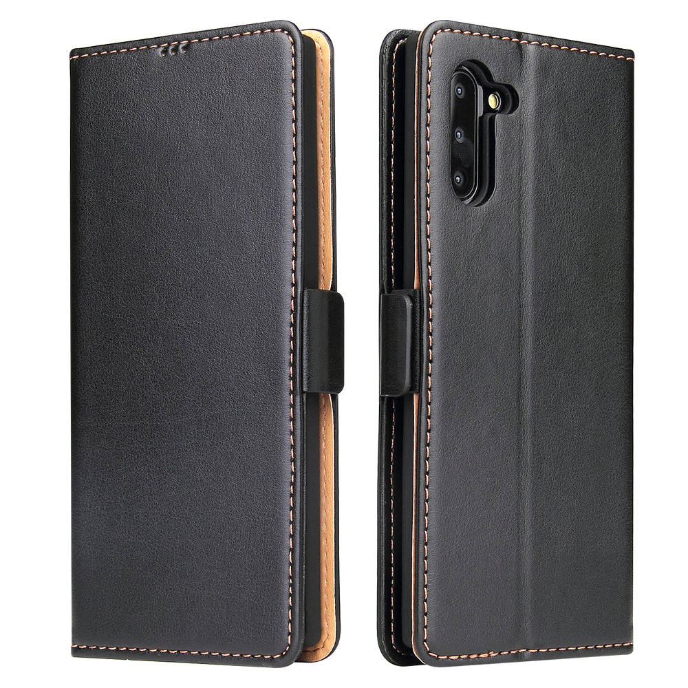 PU Leather Galaxy Note10 Case Wallet Stand Texture Deluxe