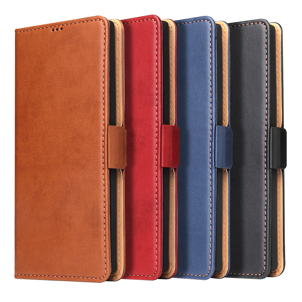 PU Leather Galaxy Note10 Case Wallet Stand Texture Deluxe