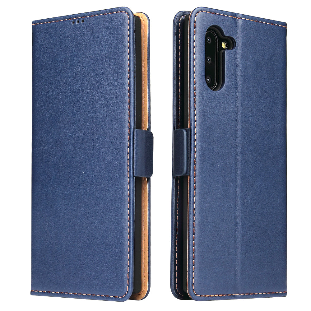 PU Leather Galaxy Note10 Case Wallet Stand Texture Deluxe