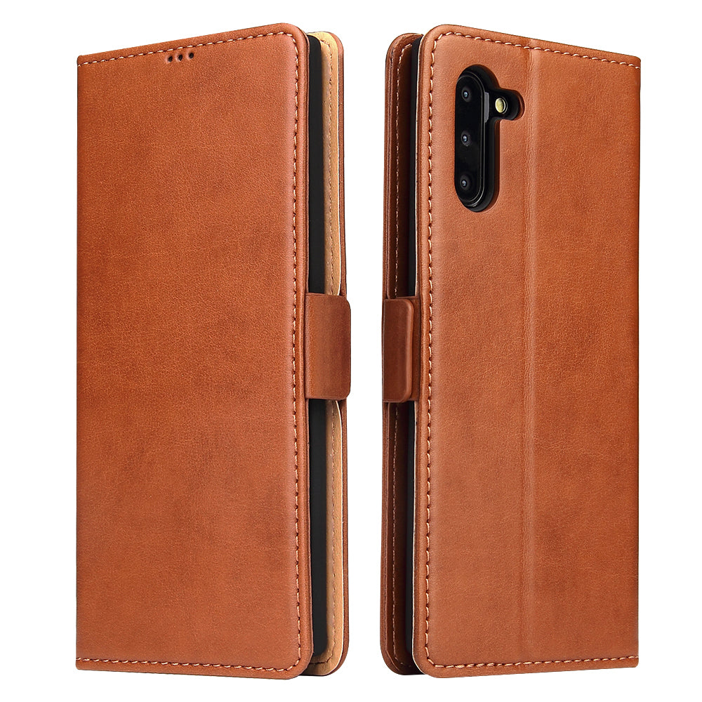 PU Leather Galaxy Note10 Case Wallet Stand Texture Deluxe