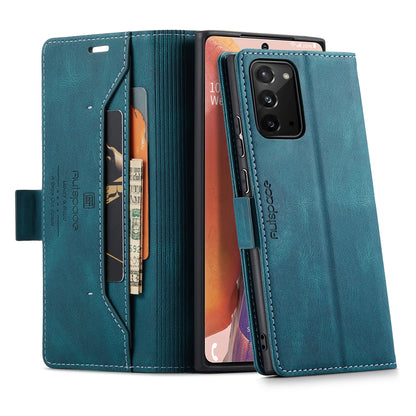 Luxury Retro Leather Galaxy Note20 Case Magnetic Buckle RFID