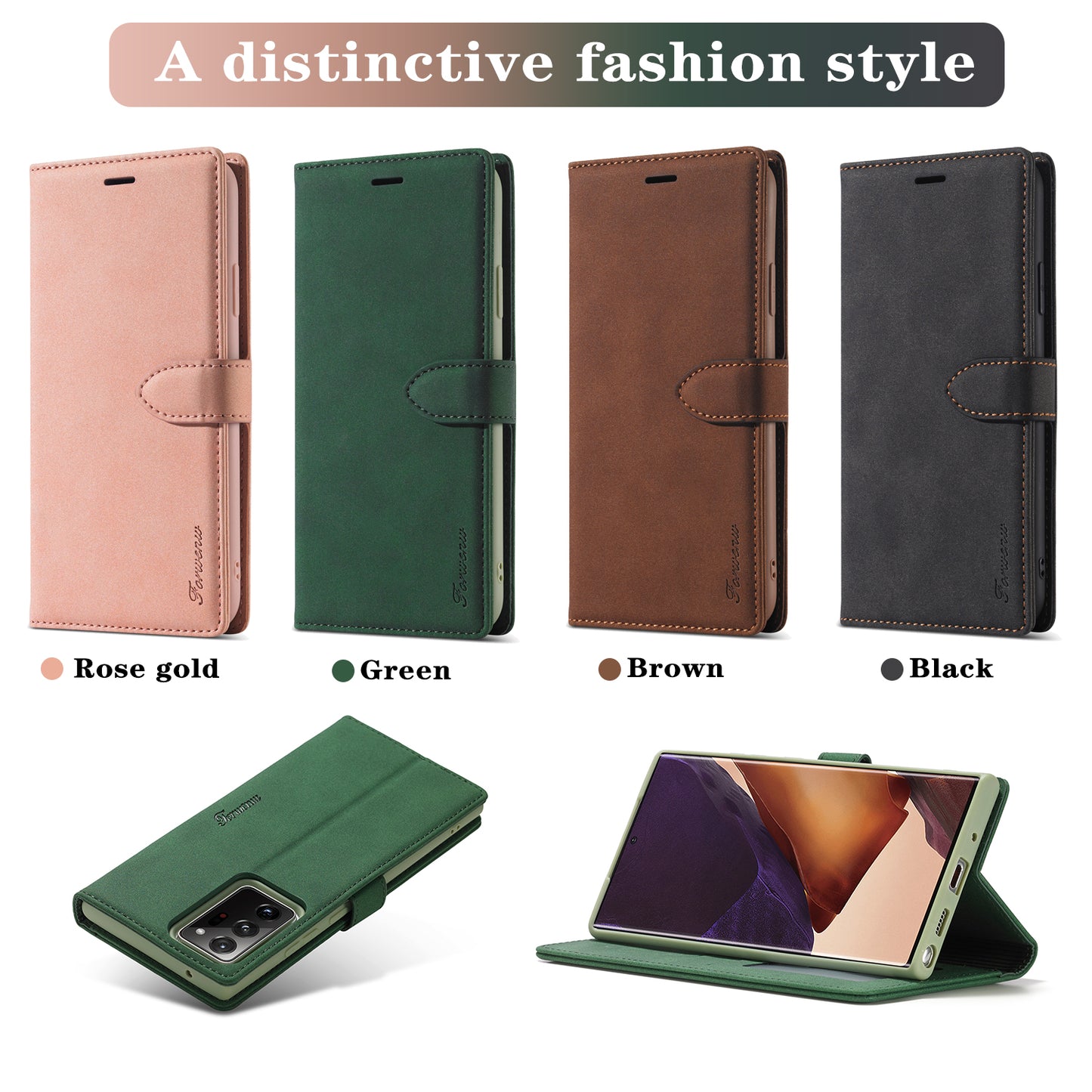 Gentry Slim Wallet Stand Galaxy Note20 Ultra Case Buckle