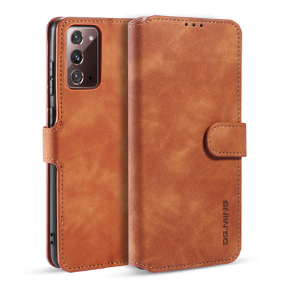 Retro Leather Edge Galaxy Note20 Case with Hand Strap