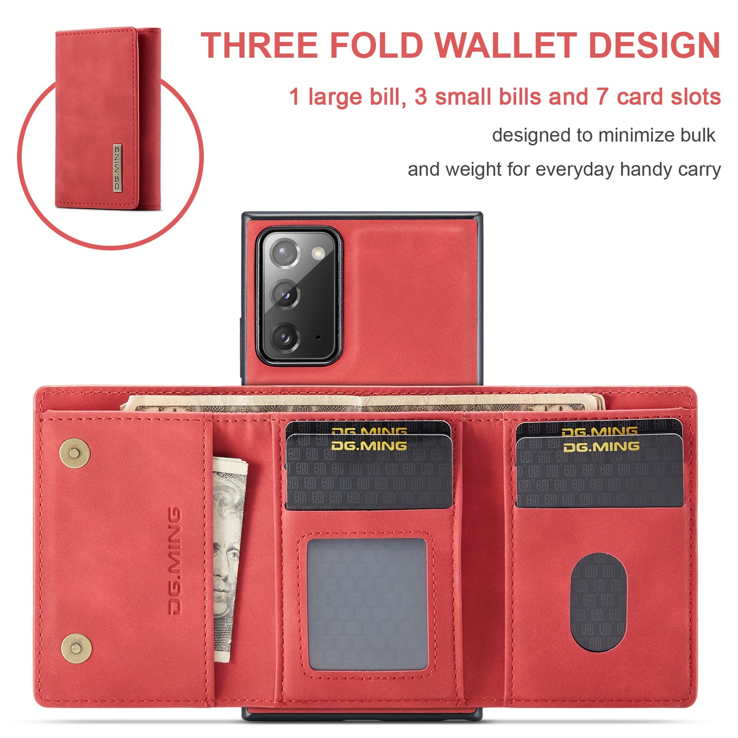 Retro Detachable Fold Wallet Galaxy S23 FE Case Magnetic Clip