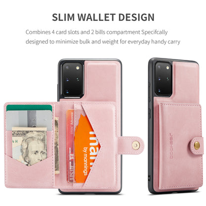 Magnetic Detachable Card Holder Galaxy S20+ Case Leather Flip