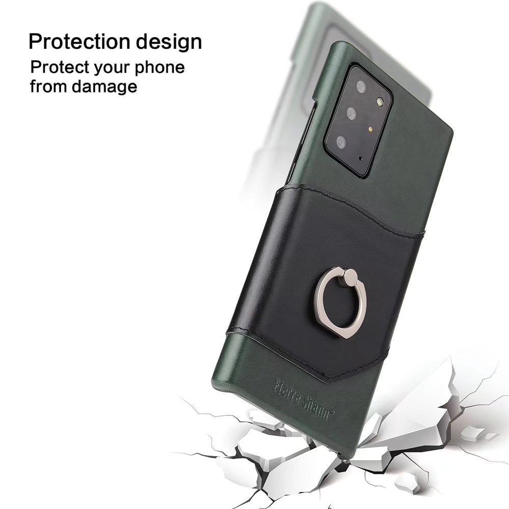 Knight Crow Genuine Leather Galaxy Note20 Ultra Case Ring Holder