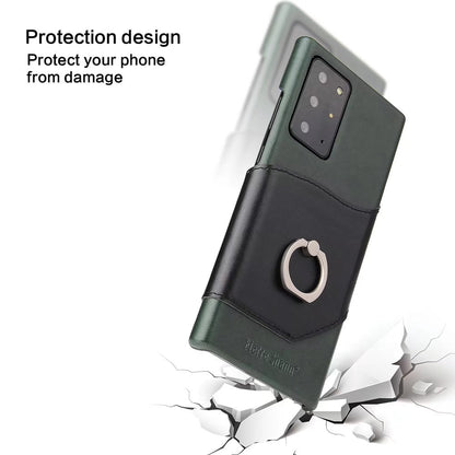 Knight Crow Genuine Leather Galaxy Note20 Ultra Case Ring Holder