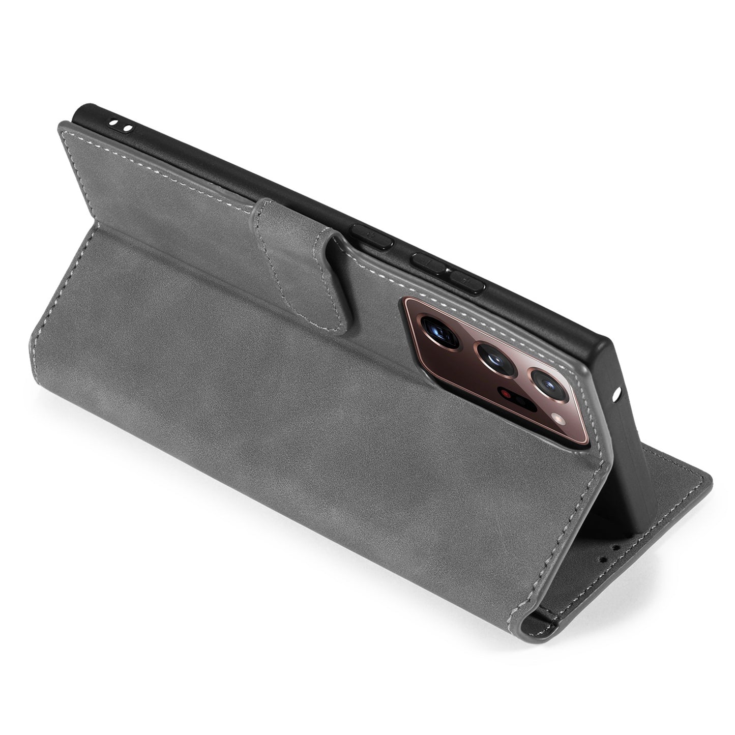 Retro Leather Edge Galaxy Note20 Ultra Case with Hand Strap