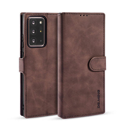 Retro Leather Edge Galaxy Note20 Ultra Case with Hand Strap