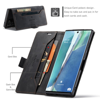 Luxury Retro Leather Galaxy Note20 Ultra Case Magnetic Buckle RFID