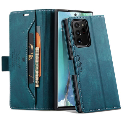 Luxury Retro Leather Galaxy Note20 Ultra Case Magnetic Buckle RFID