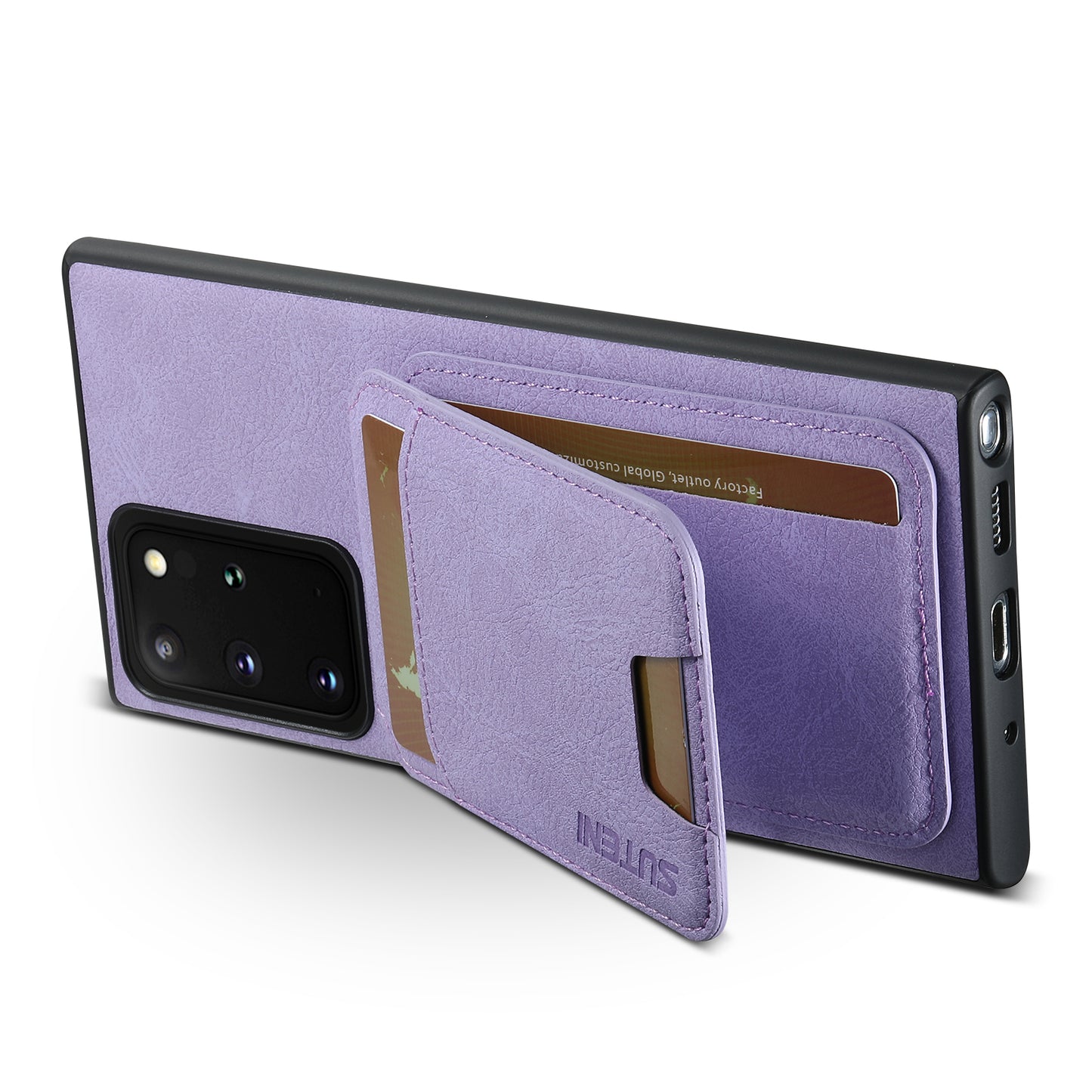 Litchi Leather Card Bag Galaxy Note20 Ultra Case Magnetic