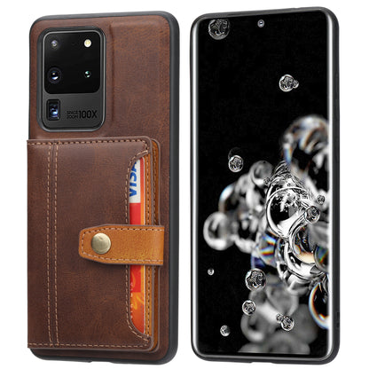 Buckle Retro Leather Galaxy Note20 Ultra Case Stand Multi-card Slots