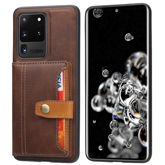 Buckle Retro Leather Galaxy Note20 Ultra Case Stand Multi-card Slots