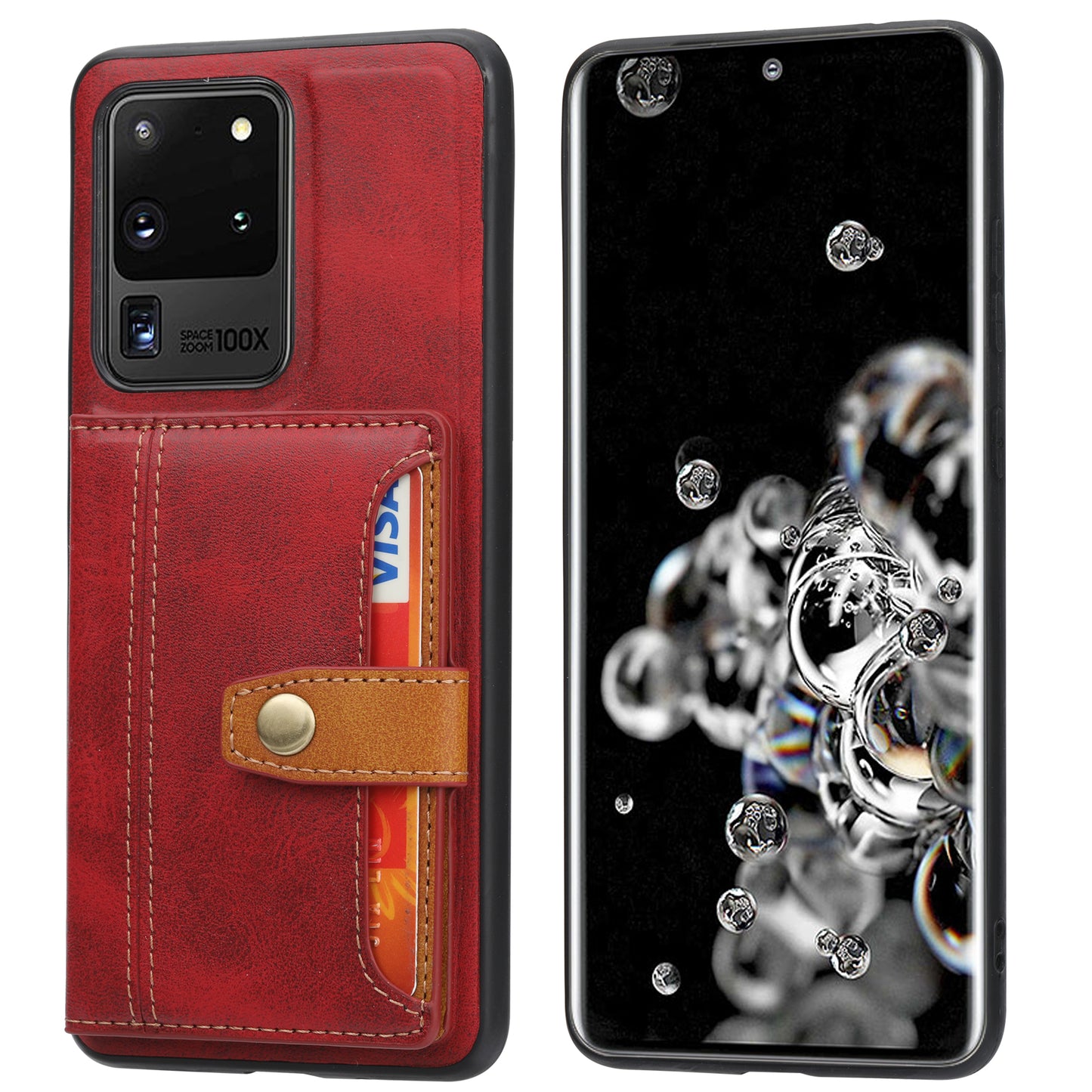 Buckle Retro Leather Galaxy Note20 Ultra Case Stand Multi-card Slots