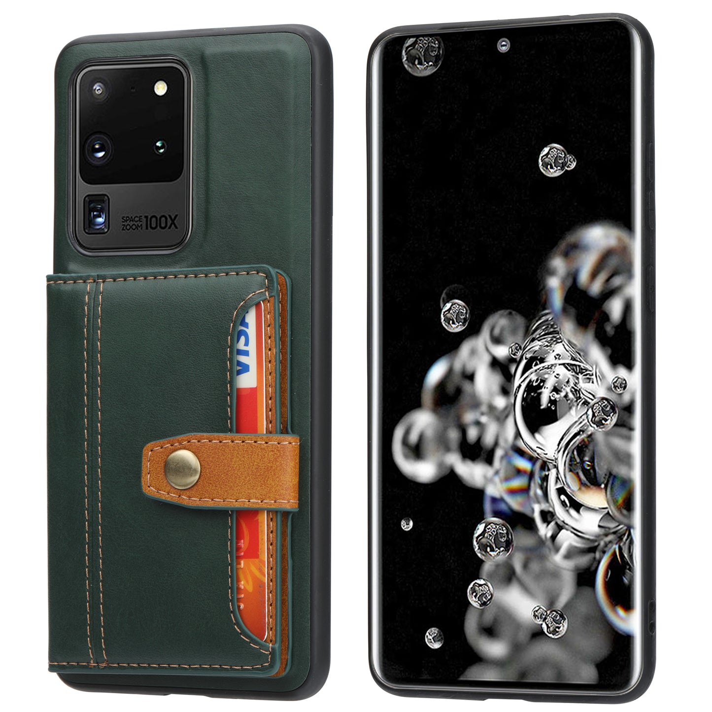 Buckle Retro Leather Galaxy Note20 Ultra Case Stand Multi-card Slots