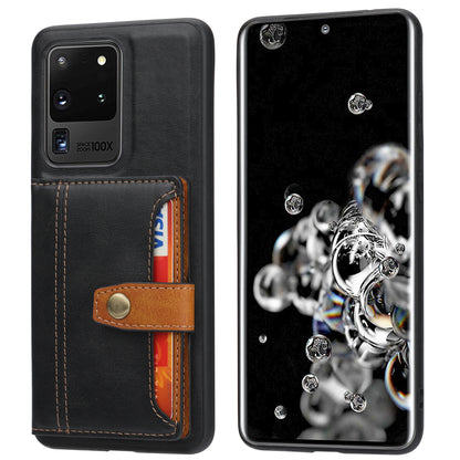 Buckle Retro Leather Galaxy Note20 Ultra Case Stand Multi-card Slots