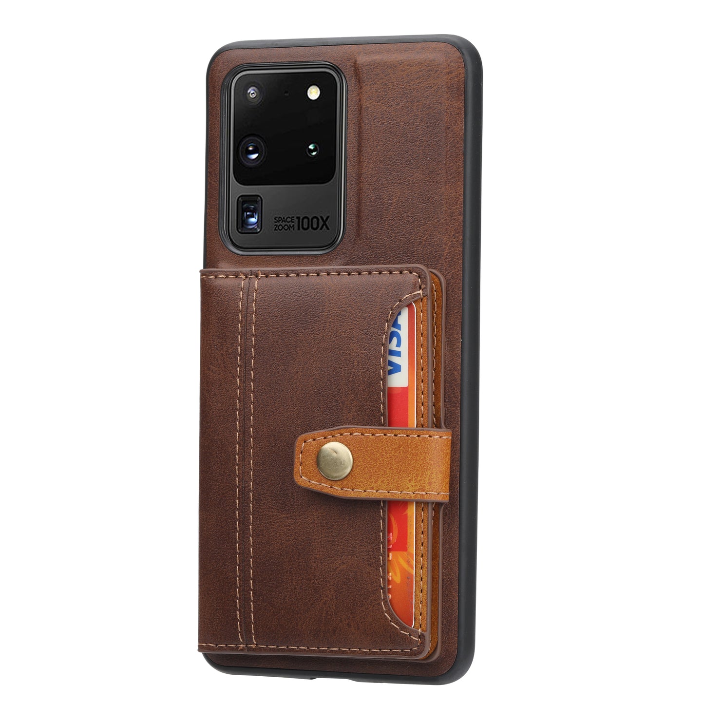 Buckle Retro Leather Galaxy Note20 Ultra Case Stand Multi-card Slots