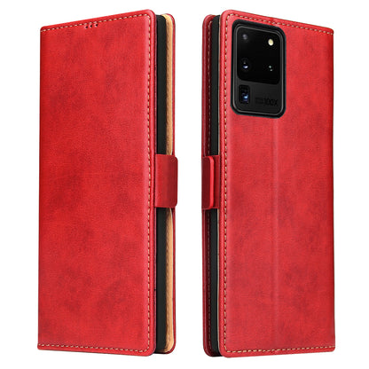 PU Leather Galaxy Note20 Ultra Case Wallet Stand Texture Deluxe