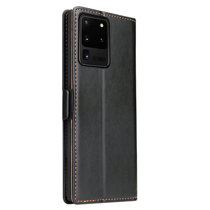 PU Leather Galaxy Note20 Ultra Case Wallet Stand Texture Deluxe