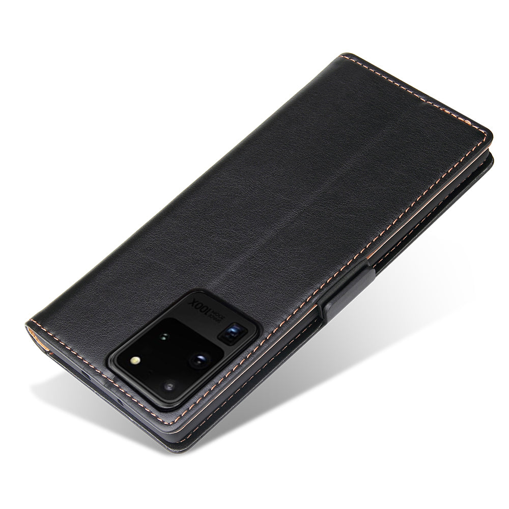 PU Leather Galaxy Note20 Ultra Case Wallet Stand Texture Deluxe