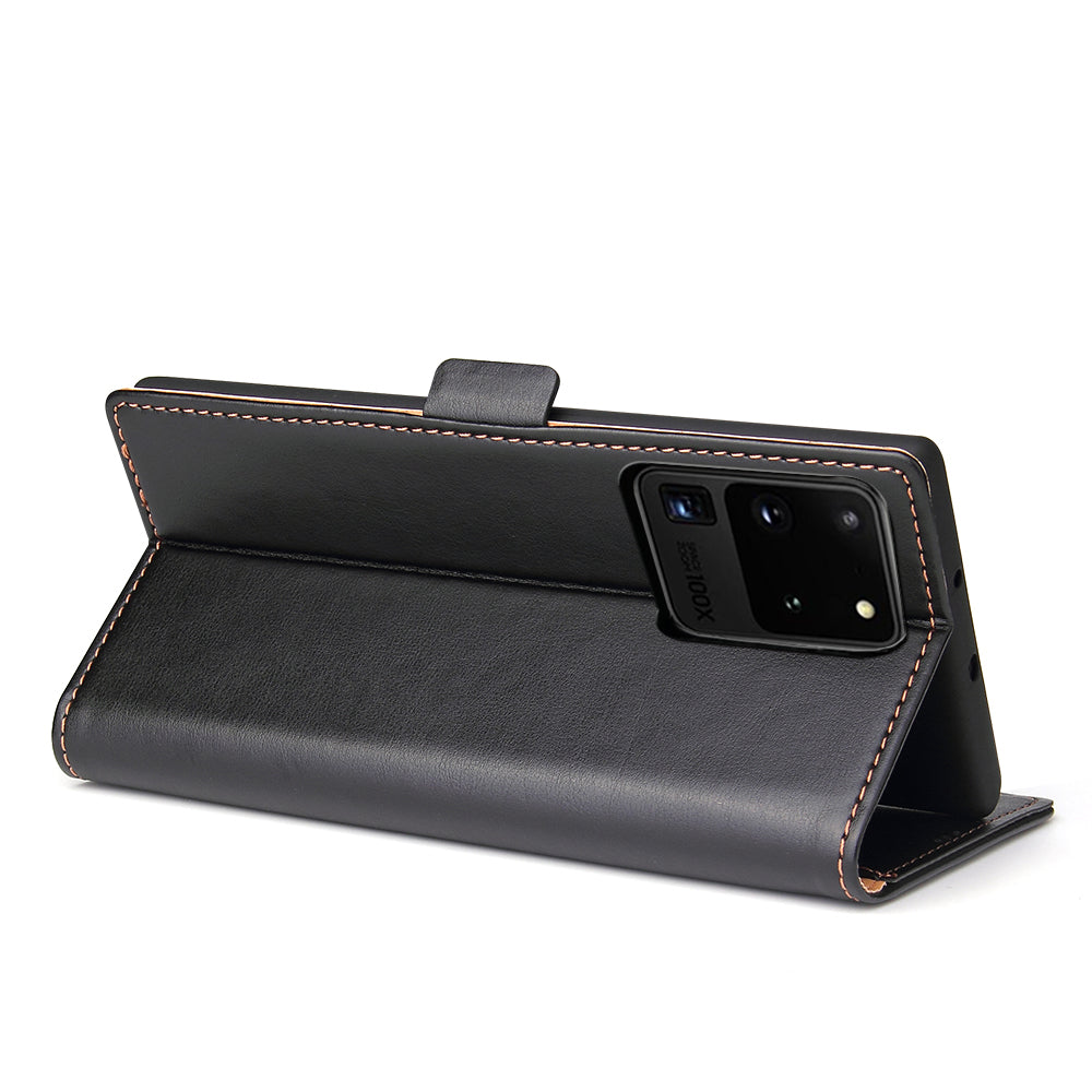 PU Leather Galaxy Note20 Ultra Case Wallet Stand Texture Deluxe