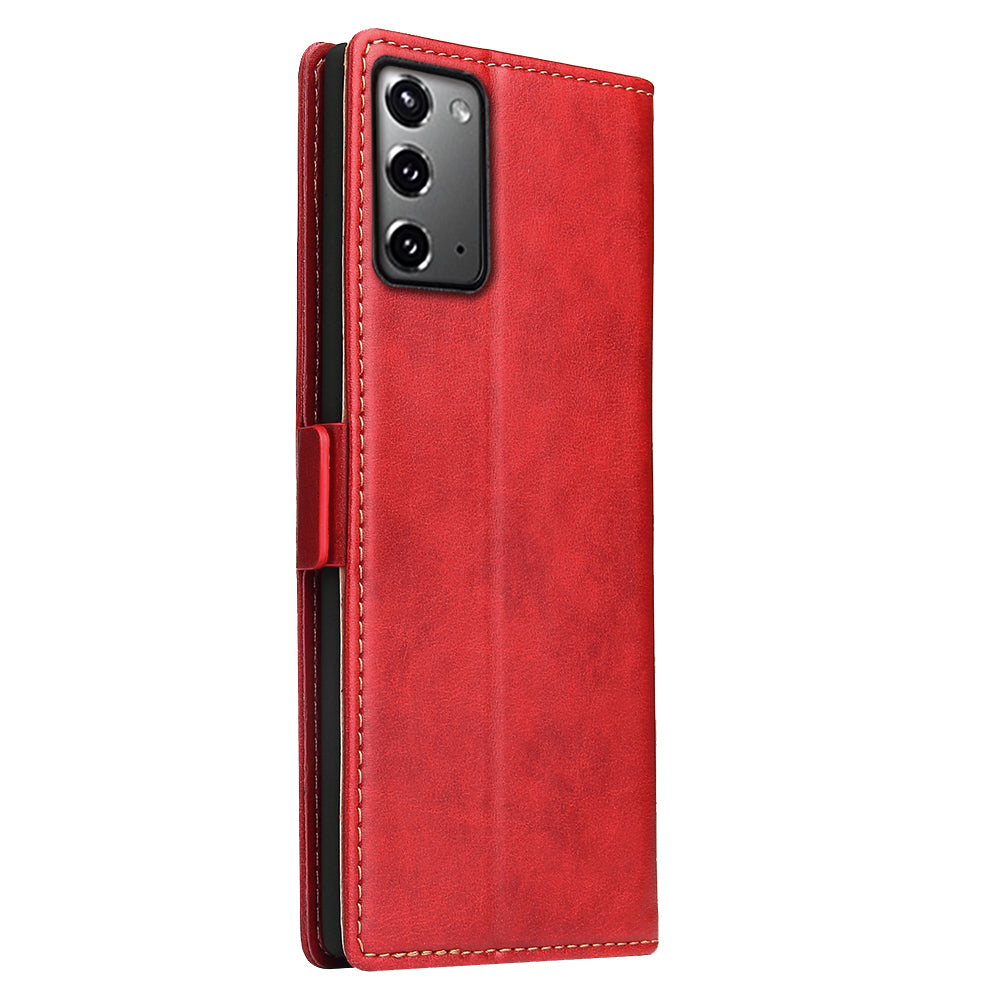 PU Leather Galaxy Note20 Case Wallet Stand Texture Deluxe