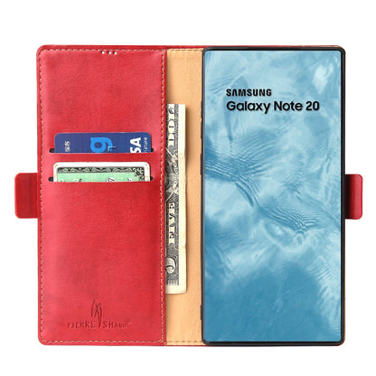 PU Leather Galaxy Note20 Case Wallet Stand Texture Deluxe