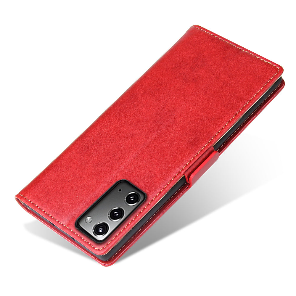 PU Leather Galaxy Note20 Case Wallet Stand Texture Deluxe