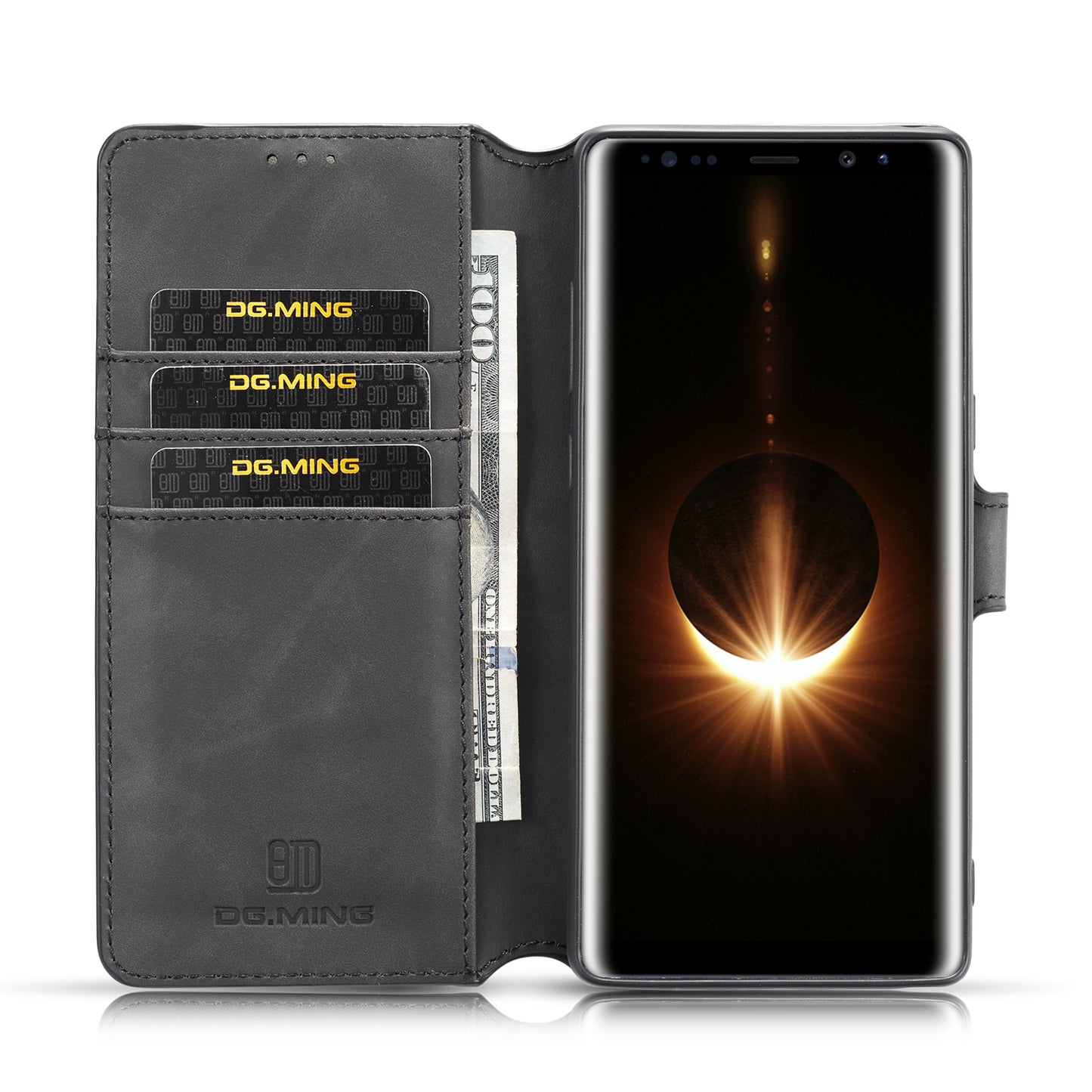 Retro Leather Edge Galaxy Note8 Case with Hand Strap