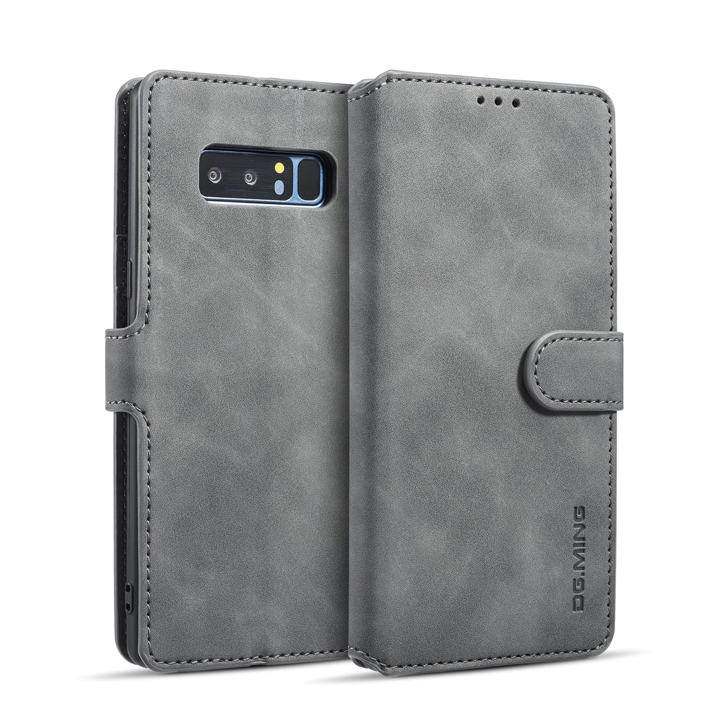 Retro Leather Edge Galaxy Note8 Case with Hand Strap