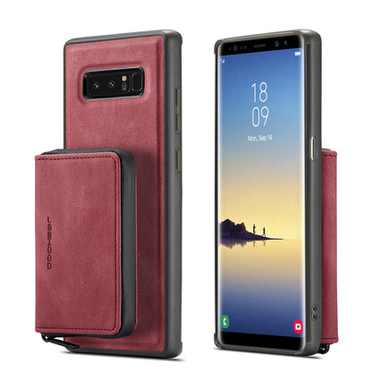 Magnetic Removable Zipper Wallet Galaxy Note8 Case Leather Back